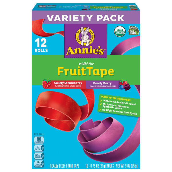 Annie's Fruit Tape Strawberry & Berry Organic - 12 ct