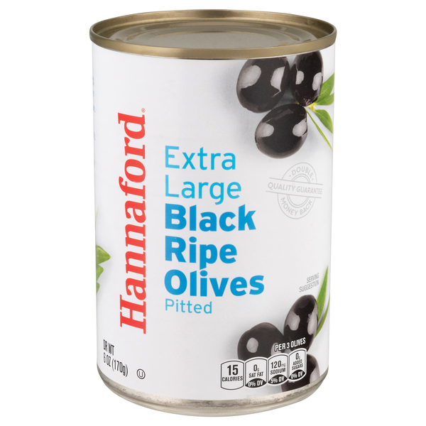Hannaford Extra Large Pitted Black Olives