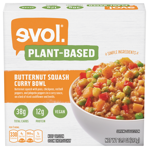 Save on evol. PlantBased Butternut Squash Curry Bowl Order Online Delivery Giant