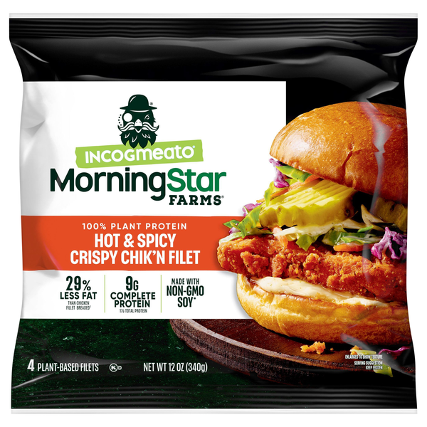 MorningStar Farms Hot & Spicy Crispy Chik'n Filet - 4 ct Frozen