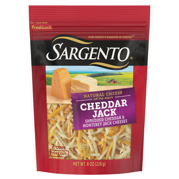 Save on Sargento Off The Block Natural Fine Cut Shredded Cheddar Jack