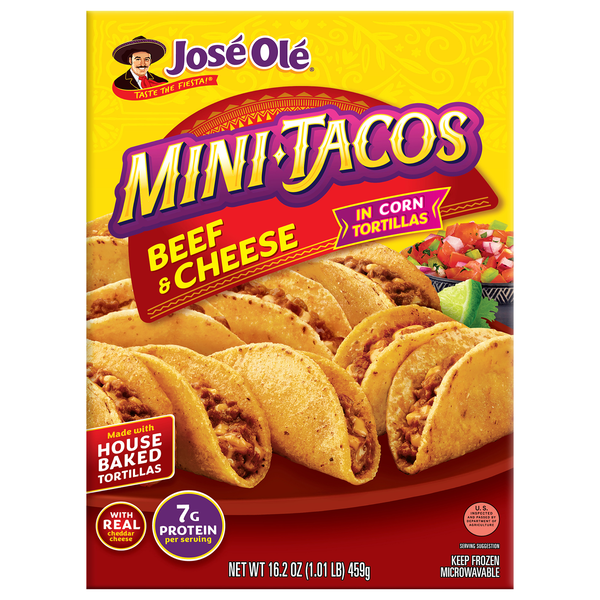 Jose Ole Beef & Cheese Mini Tacos Frozen