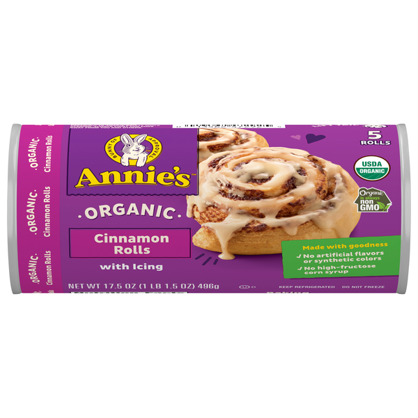 Annie's Organic Cinnamon Rolls with Icing - 5 ct
