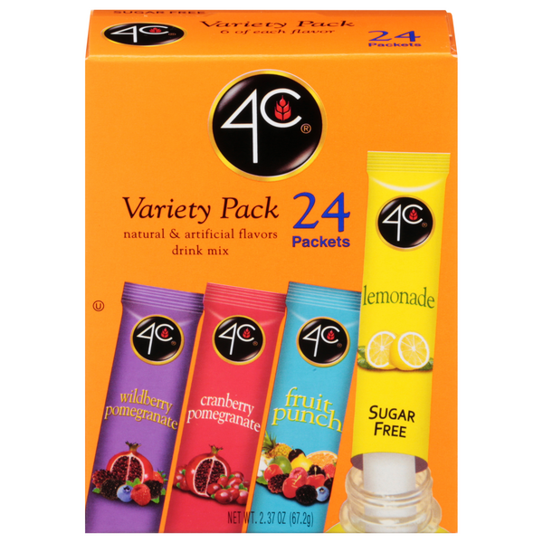 4C Sugar Free Drink Mix Variety Pack - 24 ct