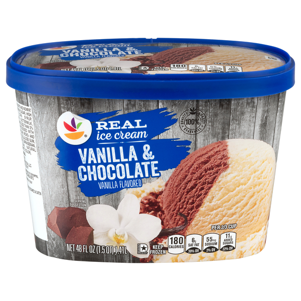 Giant Vanilla & Chocolate Real Ice Cream