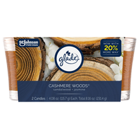 Glade Cashmere Woods Candles - 2 ct