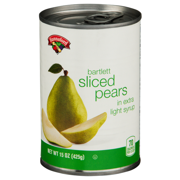 Hannaford Sliced Bartlett Pears in Extra Light Syrup