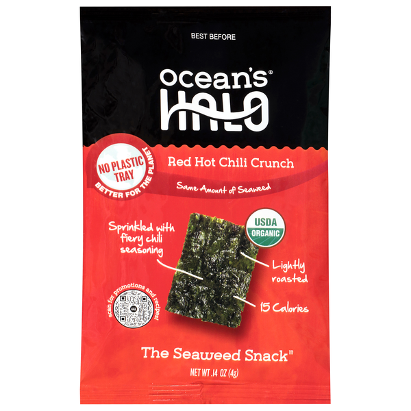 Ocean's Halo Organic Red Hot Chili Crunch Seaweed Snack