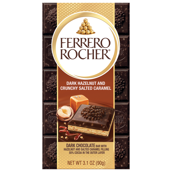 Ferrero Rocher Hazelnut & Crunchy Salted Caramel Dark Chocolate