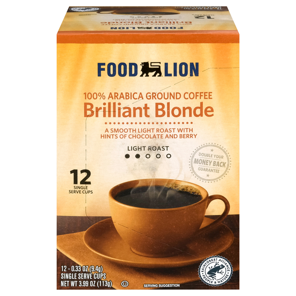 Food Lion Brilliant Blonde Light Roast Single Serve Coffee Cups