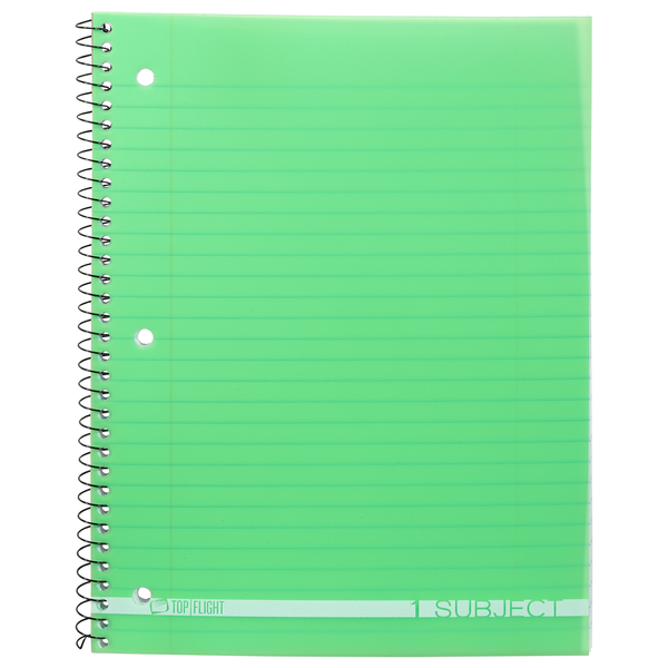 Top Flight Notebook 1 Subject Wide Ruled - 10.5 x 8 Inch - 90 Sheets
