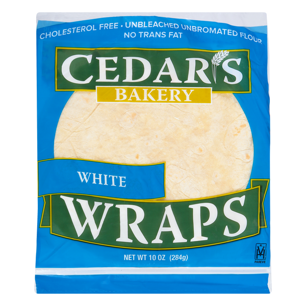 Cedar's Bakery White Wraps - 4 ct
