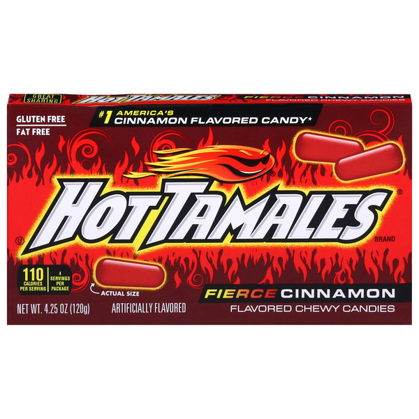 Hot Tamales Fierce Cinnamon Chewy Candies Movie Theater Box
