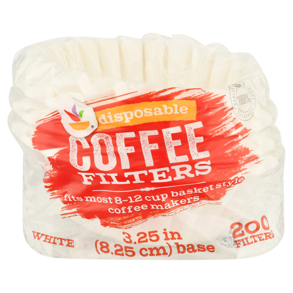 Our Brand Coffee Filters Basket Style 8-12 Cup White