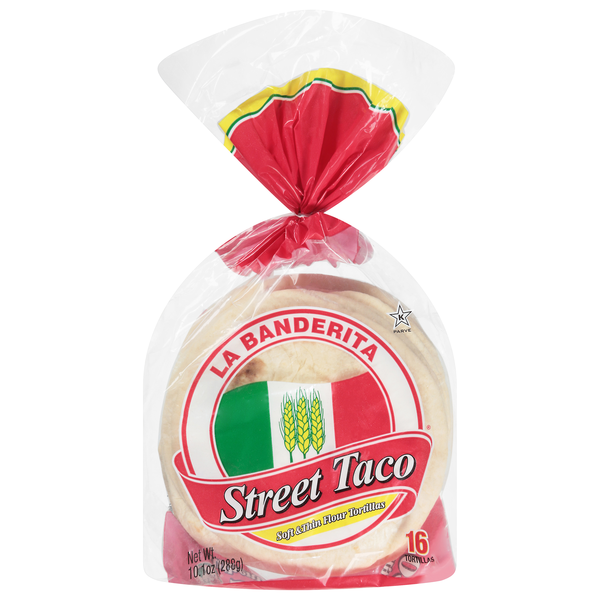La Banderita Street Taco Soft & Thin Flour Tortillas 4.5 Inch - 16 ct