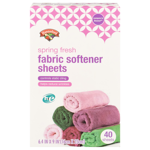 Hannaford Fabric Softener Sheets Dryer Sheets Spring Fresh