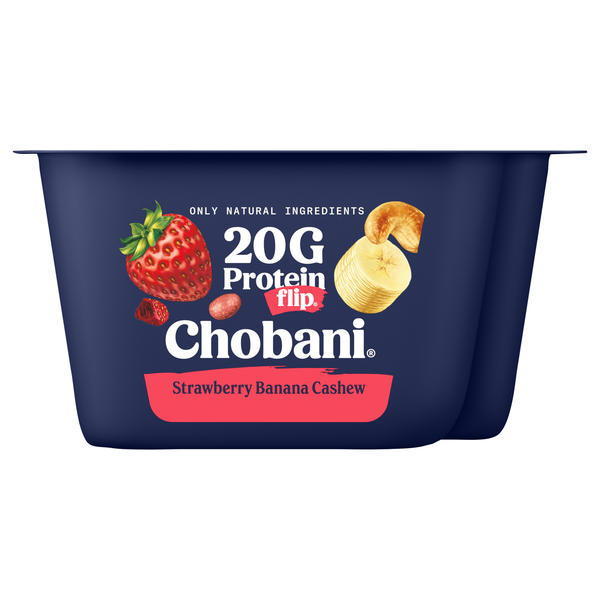 Chobani Flip 20g Protein Strawberry Banana Cashew Greek Yogurt