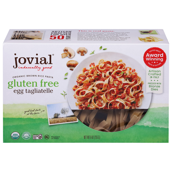 jovial Organic Gluten Free Brown Rice Egg Tagliatelle Pasta