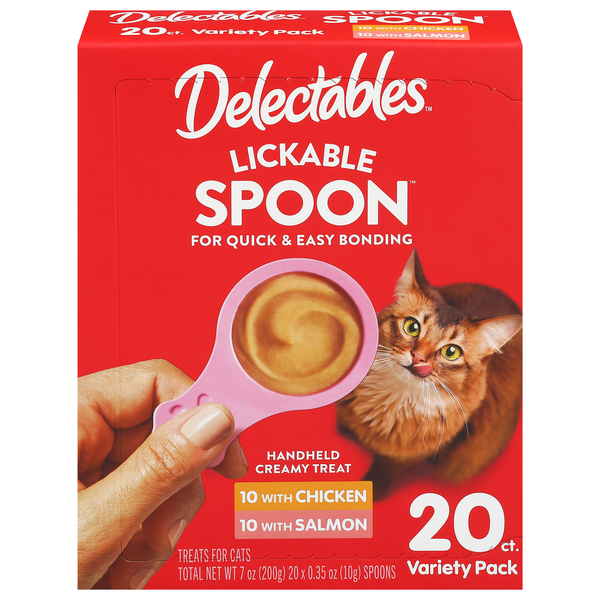 Delectables Lickable Spoon Creamy Cat Treat Variety Pack - 20 ct