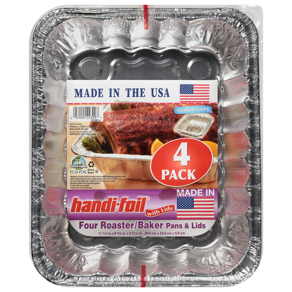 Handi-Foil Roaster/Baker Pans with Lids