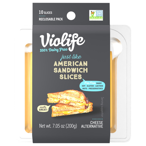 Violife Dairy Free Vegan Just Like American Sandwich Cheese Slices - 10 ct