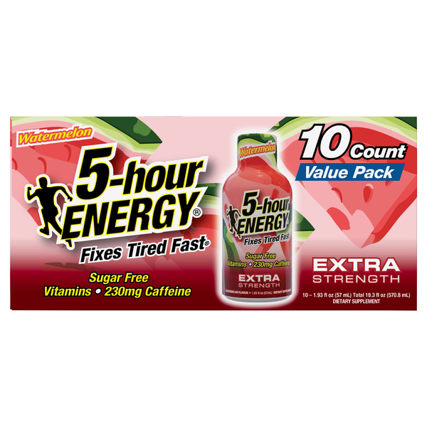 5-Hour Energy Extra Strength Watermelon Shot - 10 pk
