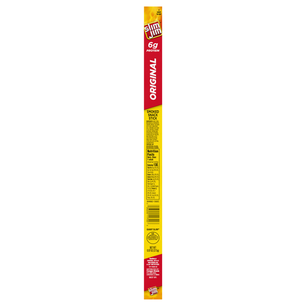 Slim Jim Original Smoked Meat Stick Giant Size
