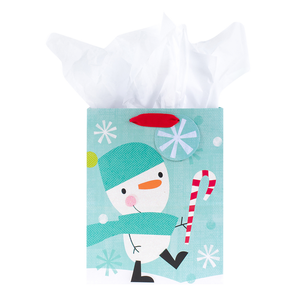 Hallmark Gift Bag with Tissue Paper (Snowman) 9 Inch
