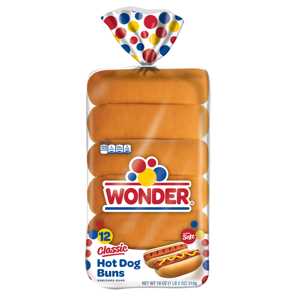 Wonder Classic Hot Dog Buns - 12 ct