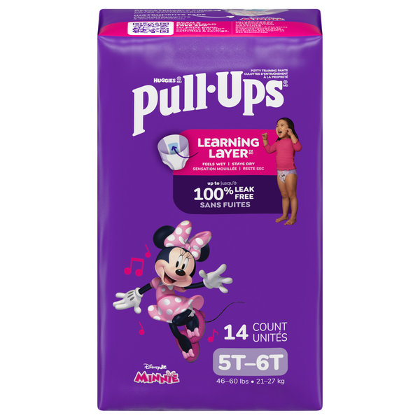 Pull-Ups Girls 5T-6T Training Pants 46-60 lb