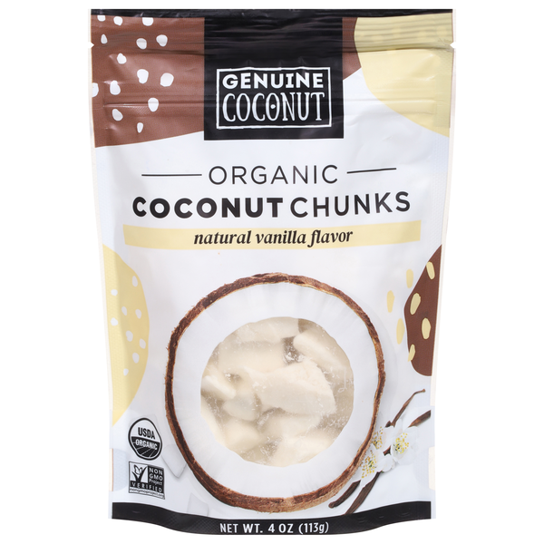 Genuine Coconut Organic Vanilla Flavor Coconut Chunks