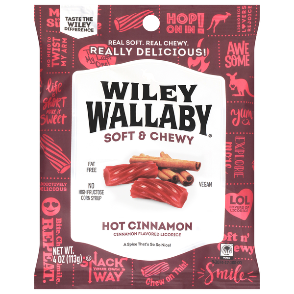 Wiley Wallaby Soft & Chewy Hot Cinnamon Licorice