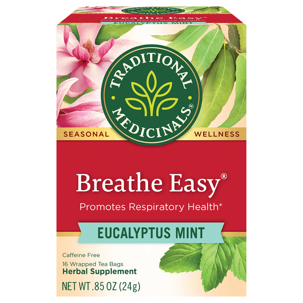 Traditional Medicinals Breathe Easy Eucalyptus Mint Herbal Tea Bags
