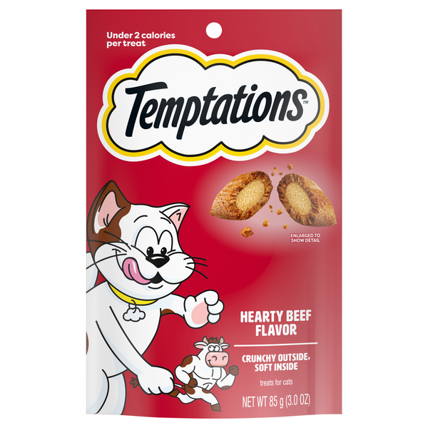 Temptations Hearty Beef Flavor Crunchy & Soft Cat Treats