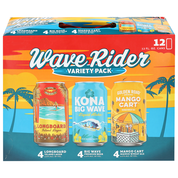 Kona Brewing Co. Wave Rider Beer Variety Pack - 12 pk