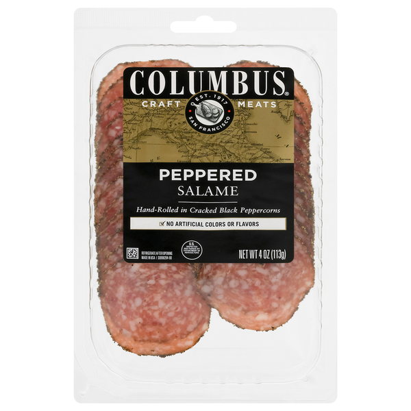 Columbus Peppered Salame Sliced