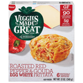 Veggies Made Great Roasted Red Pepper & Gouda Frittatas - 6 ct Frozen