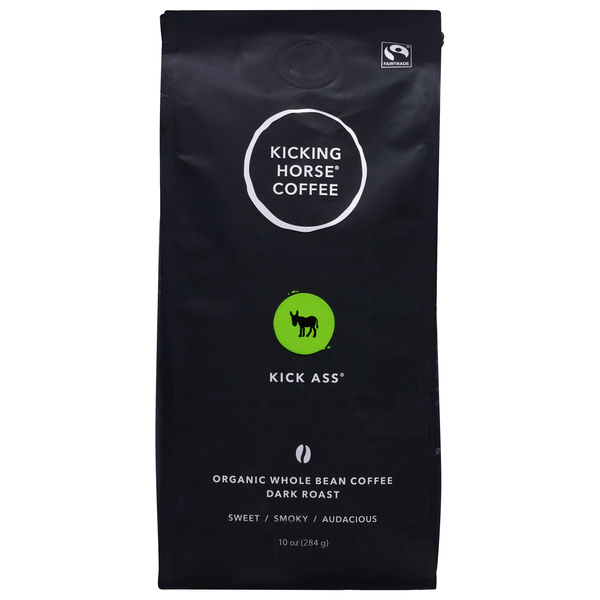 Kicking Horse Organic Kick Ass Dark Roast Whole Bean Coffee