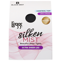 L'eggs Silken Mist Control Top Tights Black Mist Ultra Sheer Leg Size B