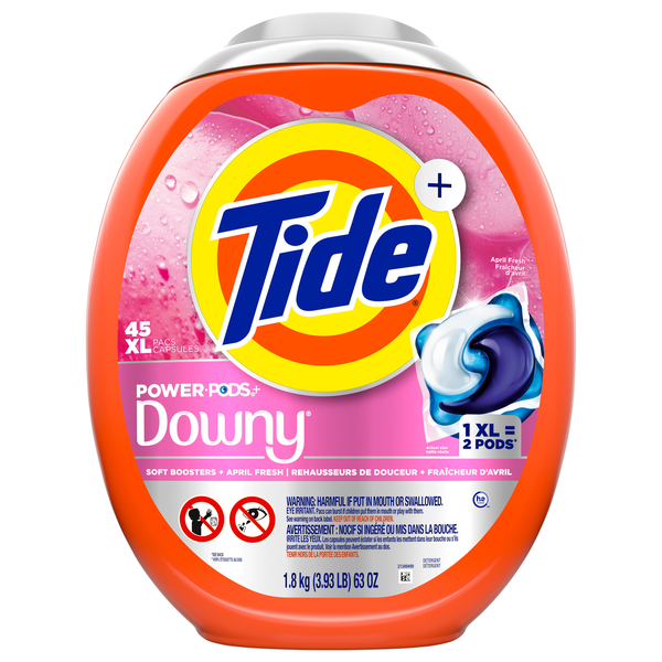 Tide + Power Pods Downy Soft Boosters April Fresh Laundry Detergent Pacs