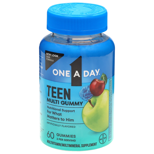 One A Day for Him VitaCraves Teen Multivitamin Supplement Gummies