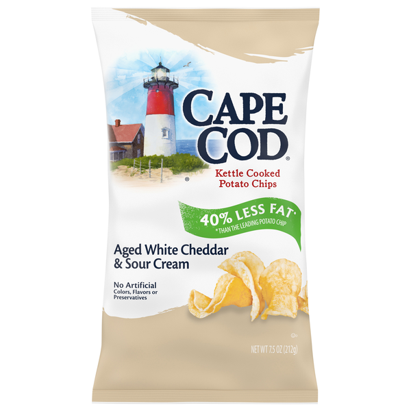 Cape Cod Aged White Cheddar & Sour Cream Kettle Cooked Potato Chips