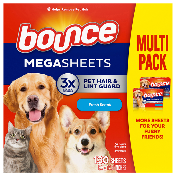 Bounce Pet Hair & Lint Guard Fresh Scent Mega Dryer Sheets