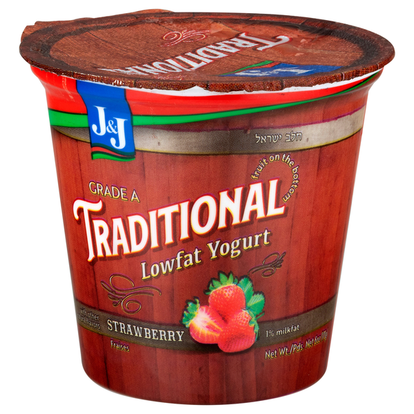 J&J Yogurt Strawberry Low Fat 1% Milkfat