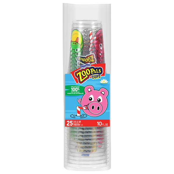 Hefty ZooPals Recycled Plastic Cups 10 oz
