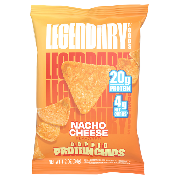 Legendary Foods Nacho Cheese Flavored Popped 20g Protein Chips
