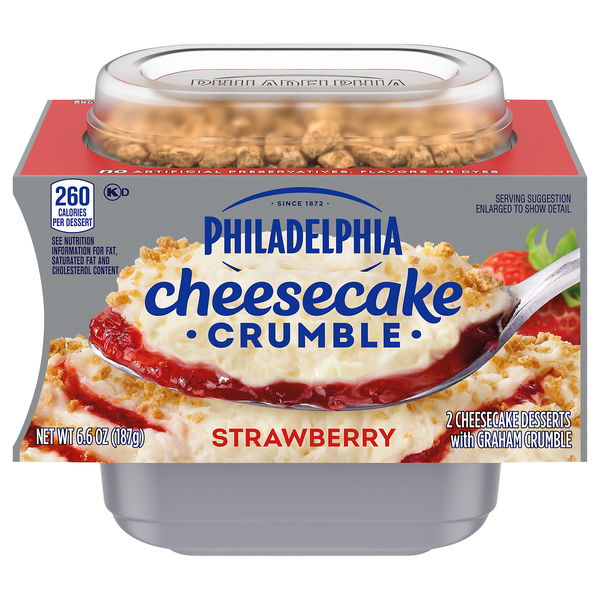 Philadelphia Strawberry Cheesecake Crumble Dessert Cups - 2 ct