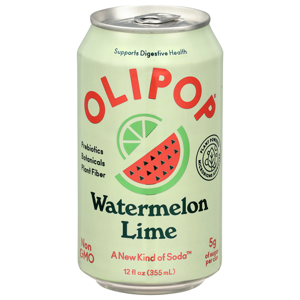 Olipop Watermelon Lime Prebiotic Soda