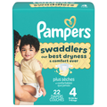 Pampers Swaddlers Size 4 Baby Diapers 22-37 lb