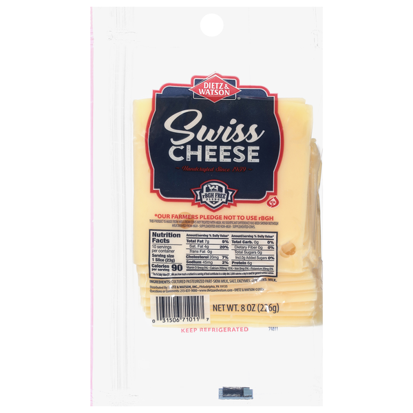 Dietz & Watson Swiss Cheese (Pre-Sliced)